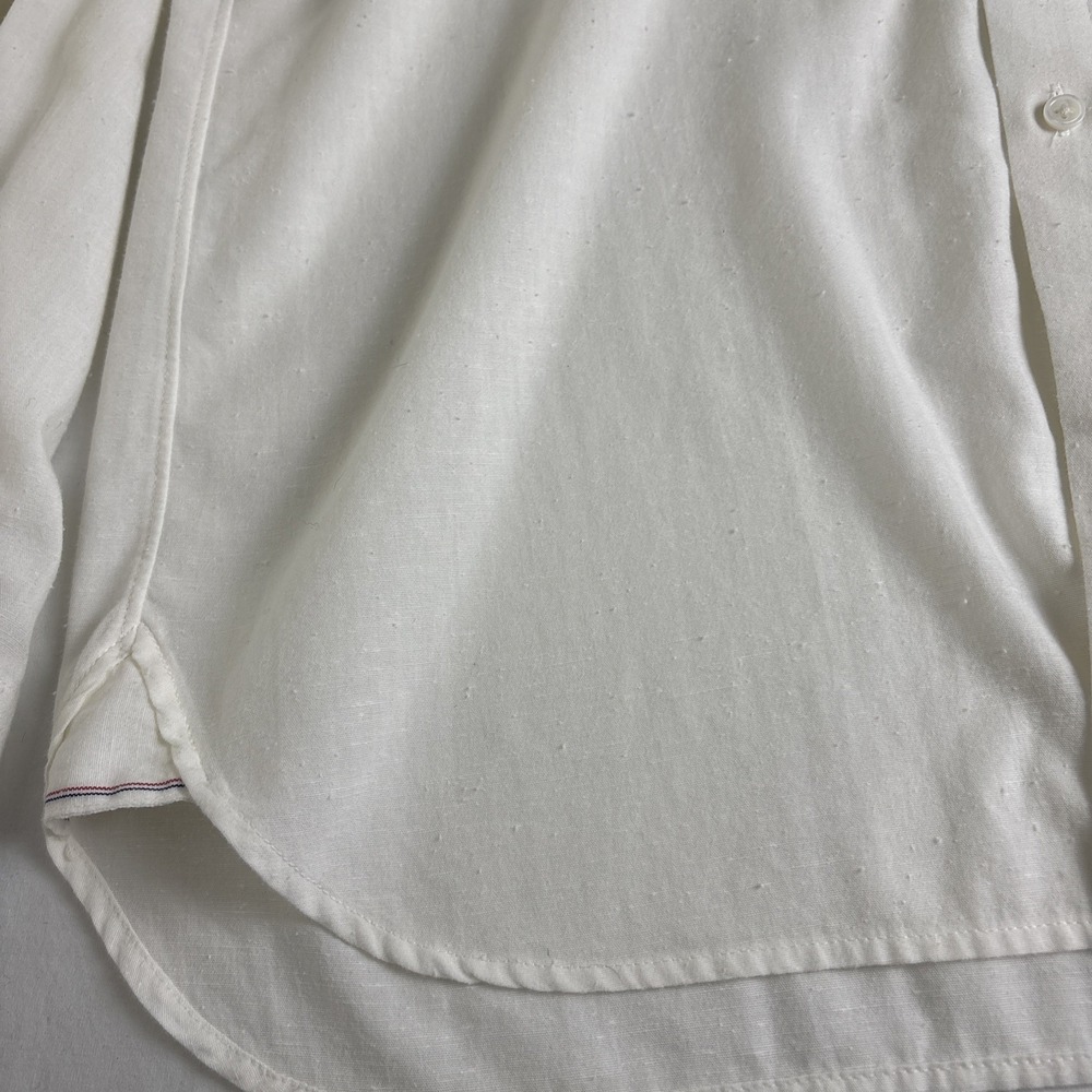 Hiroshi Kato Cotton Button Down Shirt Mens XL White Designer City - Picture 4 of 10